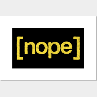 NOPE /  Retro Style Typography Design Posters and Art